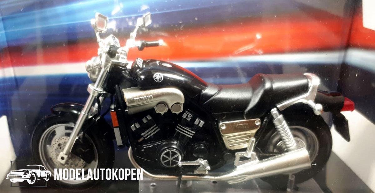 Yamaha 1200 V-Max (Zwart) (12 cm) 1/24 Atlas - Modelmotor - Schaalmodel - Model motor - Miniatuurmotor - Miniatuur motor