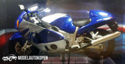 Suzuki GSX1300R Hayabusa (Blauw) (12 cm) 1/24 Atlas - Modelmotor - Schaalmodel - Model motor - Miniatuurmotor - Miniatuur motor