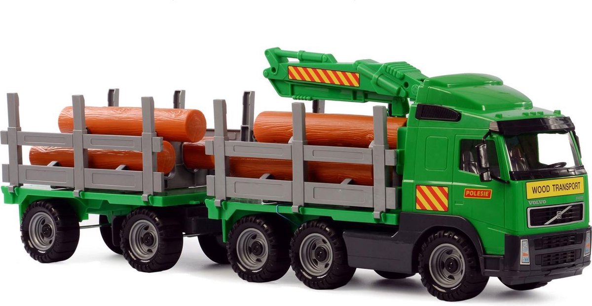 Polesie Volvo houttransportvrachtwagen met trailer 78x19x25 cm 1450652