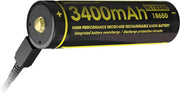 Nitecore NL1834R USB Oplaadbare 18650 Li-Ion batterij 3400mAh