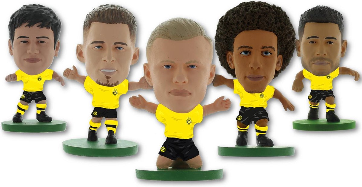 Voetbalpoppetjes 5-pack Borussia Dortmund ⚽ Erling Haaland ⚽ Thorgan Hazard ⚽ Axel Witsel ⚽ Raphael Guerreiro ⚽ Giovanni Reyna