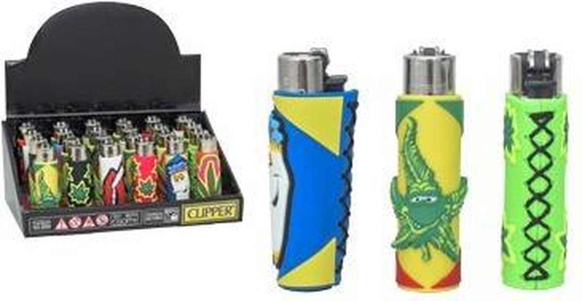 Clipper aanstekers - fantasy sleeves - display 24 pcs - n ref. Lighter