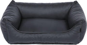 snObbs Wodan XS Hondenmand - Hondenkussen – Luxe Lederlook Hondenbank – Easy to Clean Hondenbed - Hypoallergeen – 70 x 50 x 20 – Zwart