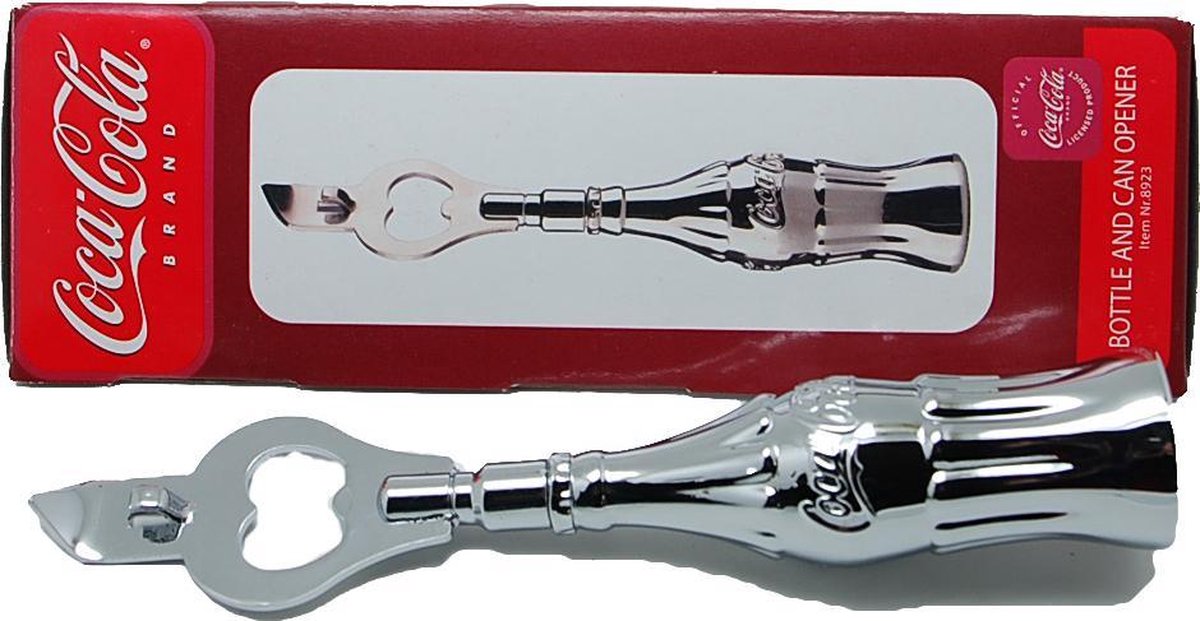 Coca cola fles en blik opener - licensed product  - geschenkdoos