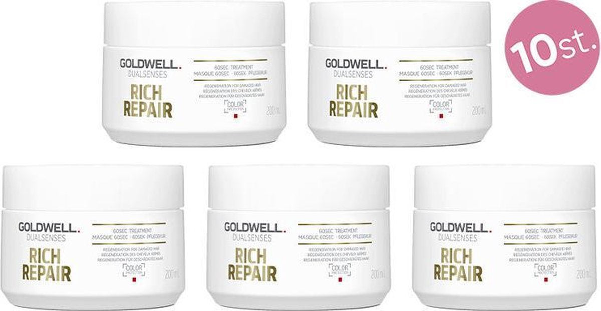 10X Goldwell Dualsenses Rich Repair 60sec Treatment 200ml