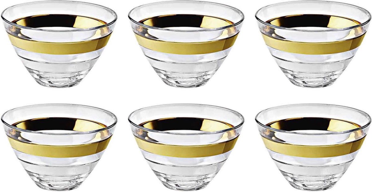 Vidivi Baguette Conische Schaal - Goud - 61 cl - 14 cm - 6 stuks
