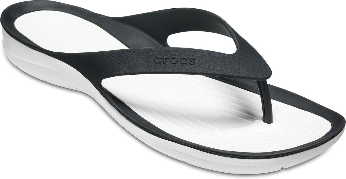 Crocs Swiftwater Flip Slippers Dames Slippers - Maat 37/38 - Vrouwen - zwart/wit
