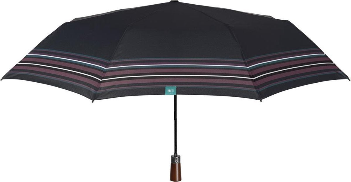 Perletti Mini-paraplu Time Heren 96 Cm Microfiber Zwart/rood