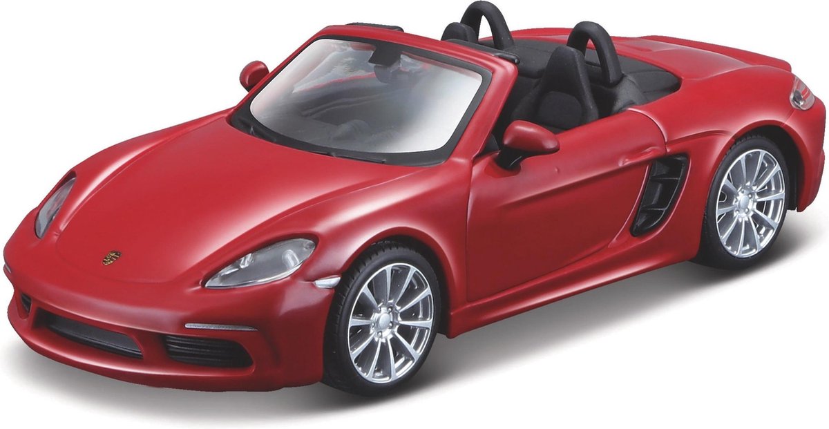 Bburago Porsche 718 BOXSTER CABRIOLET 1:32 rood