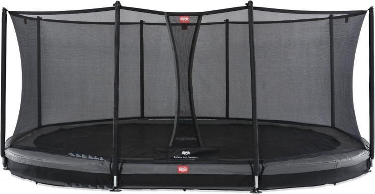 BERG Grand Favorit InGround Trampoline 520 met  Safety Net Comfort - Grijs