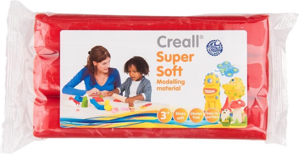 Creall - Boetseerklei Supersoft - Rood - 500 gram