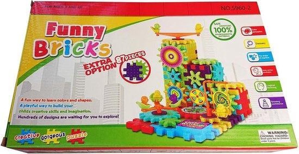 Funny Bricks Bouwpakket Junior 87-delig