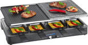 Gourmetstel combi grillplaat & steengrill | Gourmet inclusief pannen en spatels | Gourmetset grill en steen | 46 x 23cm