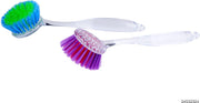 2 Afwasborstels - Kwalitatief Kunststof - Paars/Roze & Blauw/Groen - 23x6x6cm