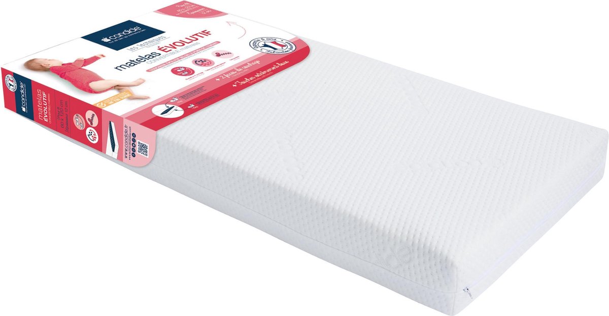 Candide - Evolutief matras 70x140 cm - met afneembare hoes