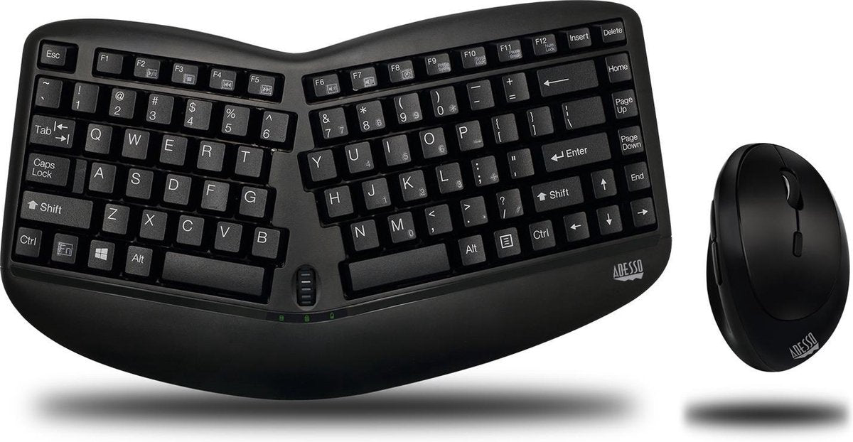 Adesso Tru-Form Media 1150 toetsenbord RF Draadloos QWERTY Engels Zwart
