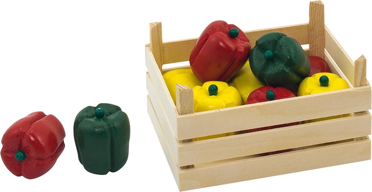 Groentenkistje: PAPRIKAS 14x11x7cm
