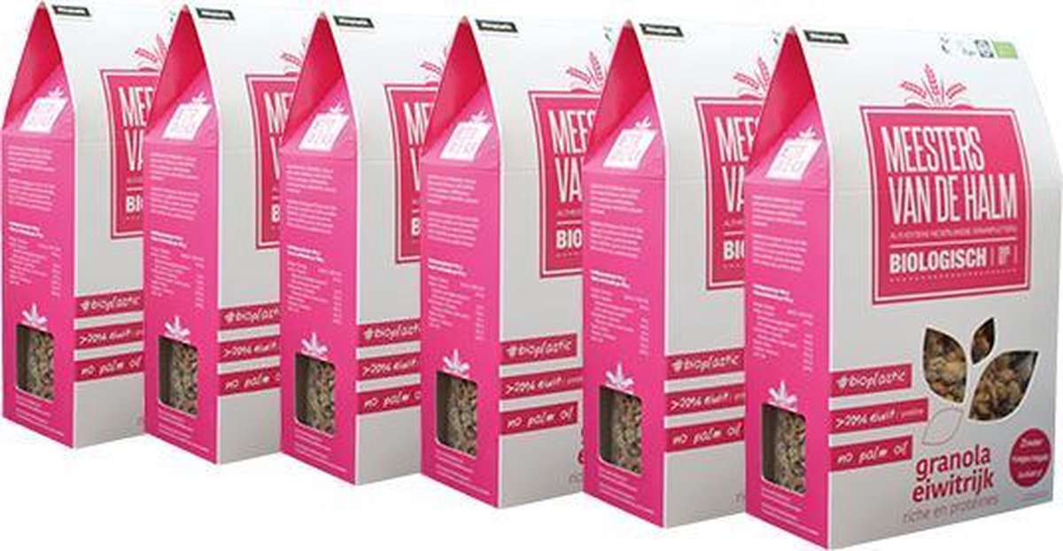 De Halm Eiwitrijke granola 6 x 350 gram