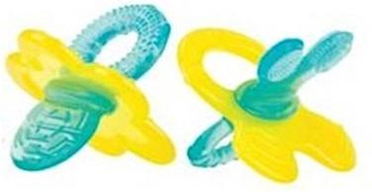 Nuby Bijtfiguur Chewbies Junior 12 Cm Siliconen Groen/geel