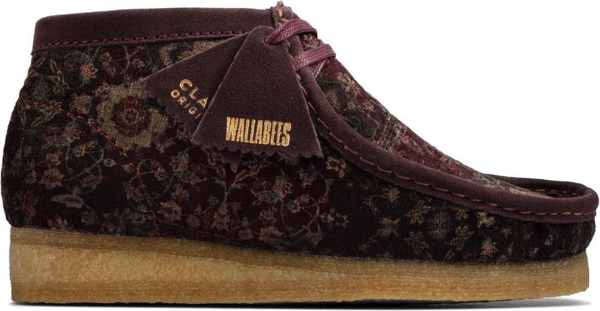 Clarks - Dames schoenen - Wallabee Boot. - D - burgundy velvet - maat 41