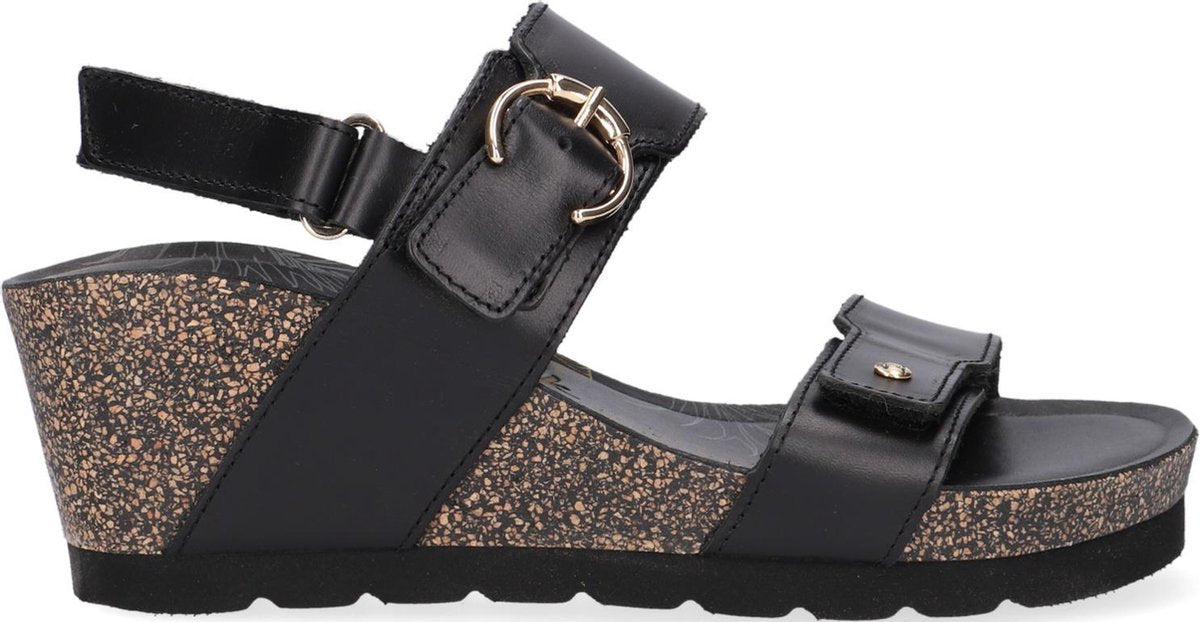 Panama Jack Velvet B1 sandalen met sleehak zwart - Maat 37
