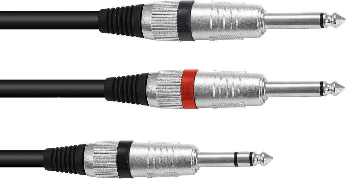 OMNITRONIC Adaptercable Jack/2xJack 1.5m