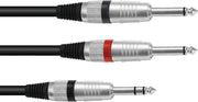 OMNITRONIC Adaptercable Jack/2xJack 1.5m