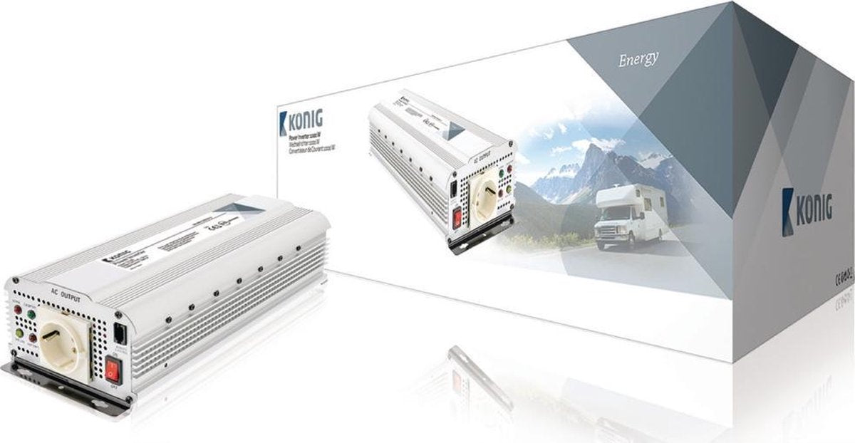 Power Inverter Modified Sine Wave 12 VDC - AC 230 V 1000 W F (CEE 7/3)