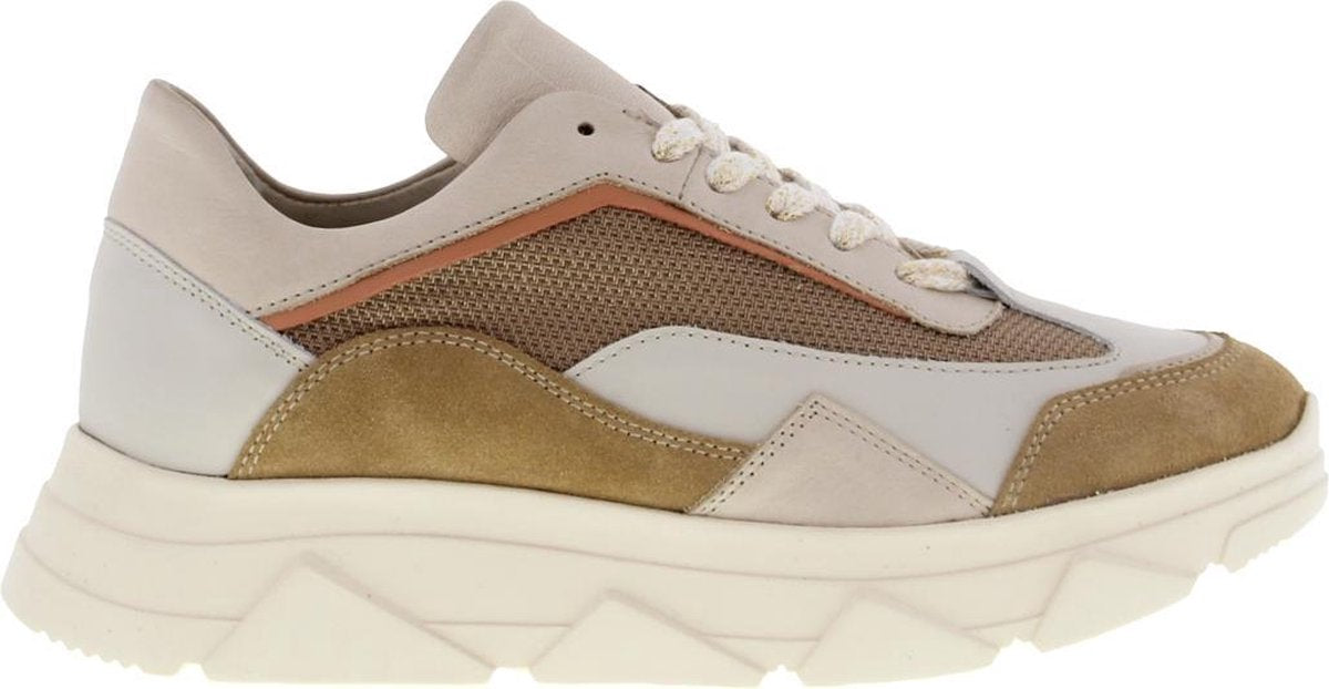 Tango | Kady fat 22-h camel/beige sneaker - off white sole | Maat: 37