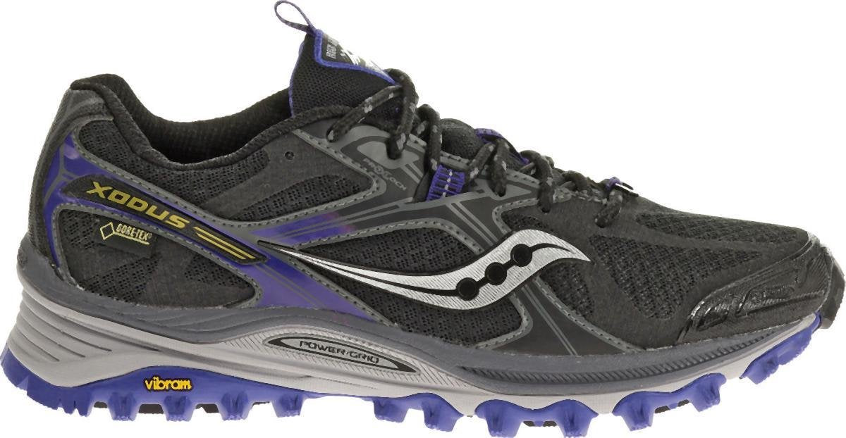 Saucony Xodus 5.0 GTX - Hardloopschoenen - Vrouwen - Maat 38.5 - Zwart/Paars