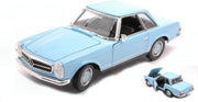 Mercedes-Benz 230SL (Lichtblauw) (20 cm) 1/24 Welly - Modelauto - Schaalmodel - Modelauto - Miniatuurauto - Miniatuur autos