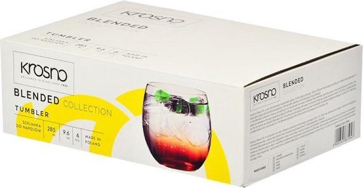 Krosno Blended Collection Tumblerglazen - Set van 6 - 285ml