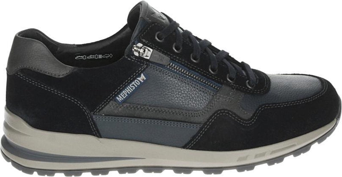 Mephisto BRADLEY VE.LA. - Heren Heren sneakersVrije tijdsschoenen - Kleur: Blauw - Maat: 39