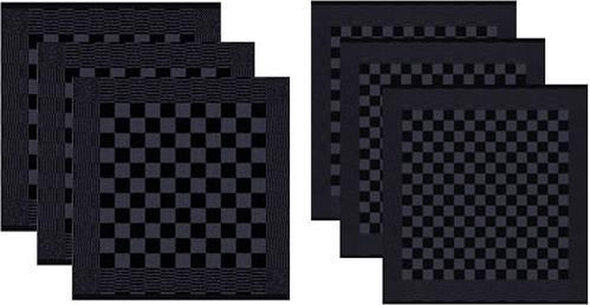DDDDD Keukendoeken En Theedoeken Set Barbeque Anthracite (3+3 stuks)