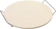 Point-Virgule pizzasteen Ø 34cm - cordieriet - met metalen houder - geschikt voor barbecue