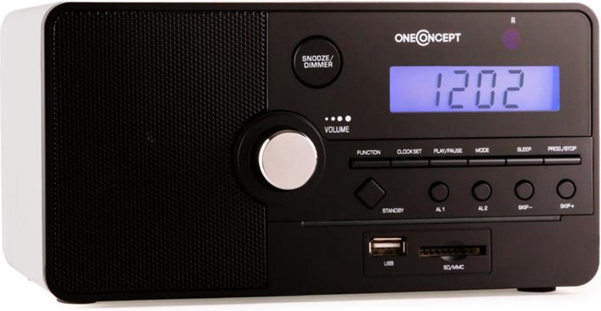 oneConcept Luzern Wekkerradio met SD-