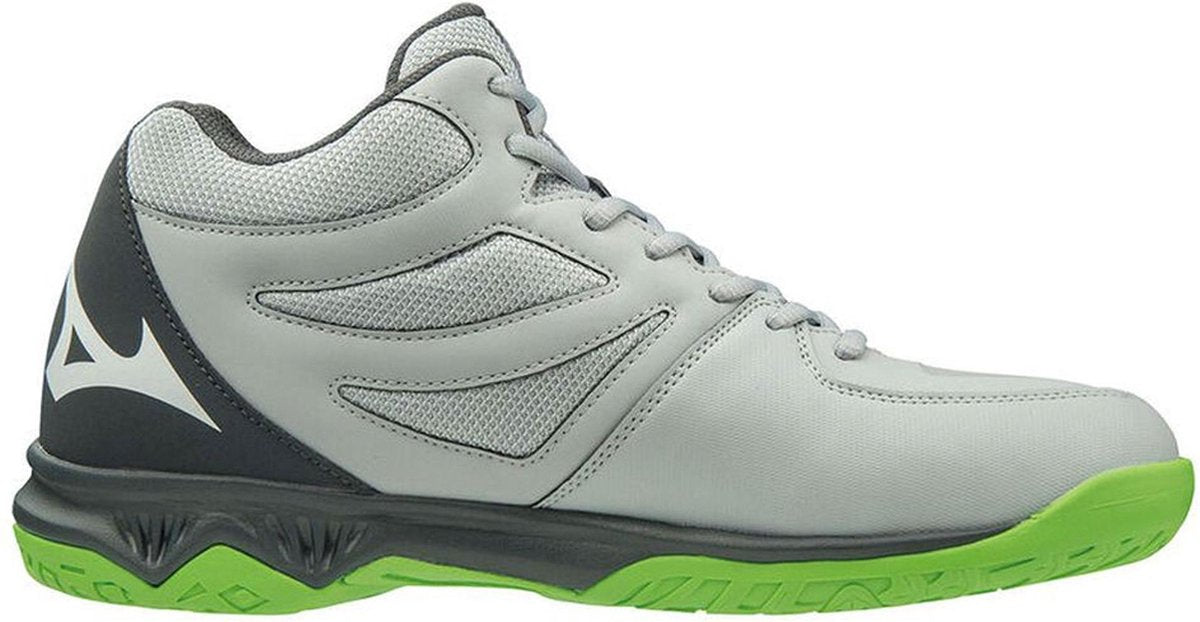 Mizuno Thunder Blade 2 Mid  Sportschoenen - Maat 36.5 - Unisex - grijs/donkergrijs/lime groen