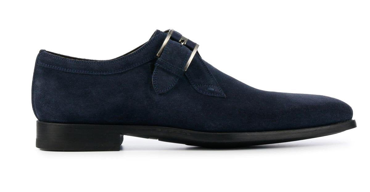 Magnanni Mannen Suède Gespschoenen / Herenschoenen / Instapper 16618 - Blauw - Maat  43.5