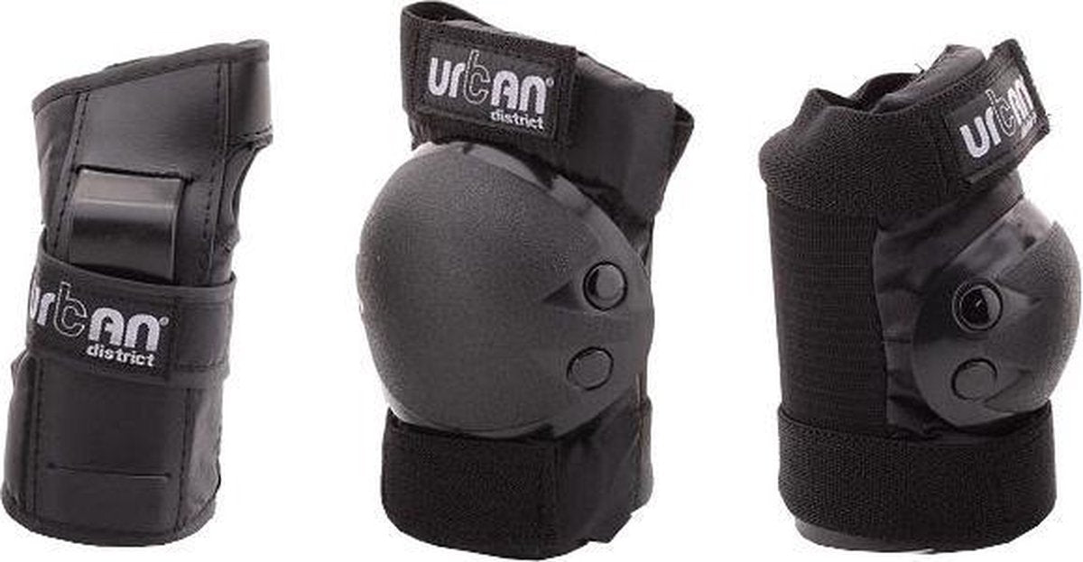 Johntoy Beschermset Urban District Deluxe Zwart Maat S
