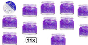 11x Gel superstar glitterlila (huid&haar) 15 ml