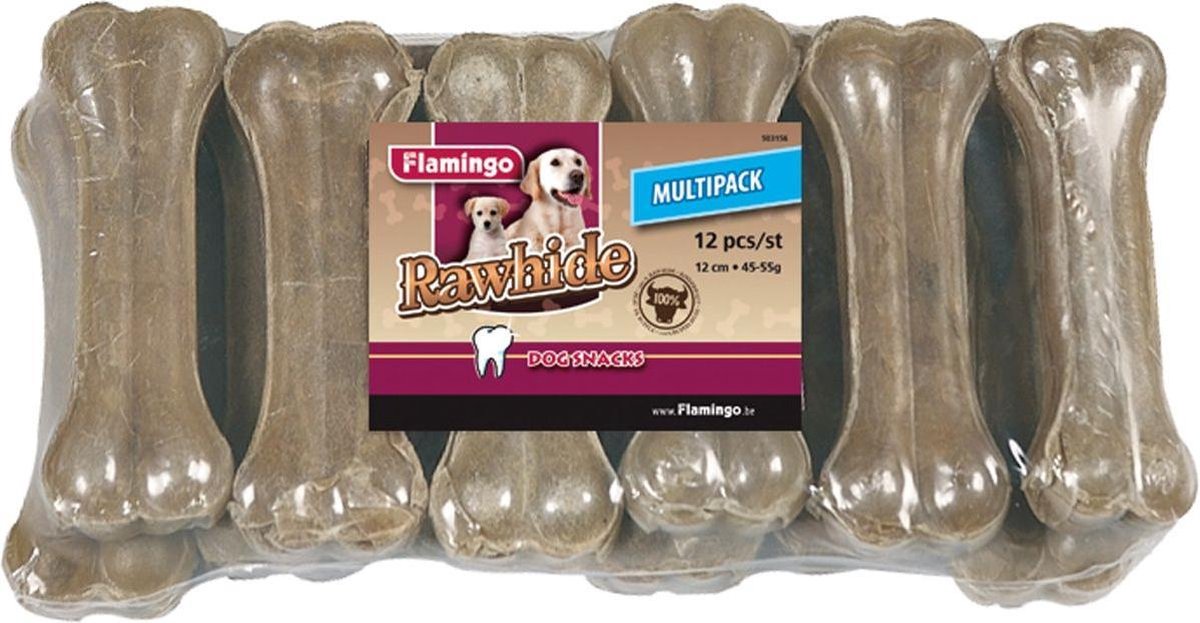 Zooselect Hondensnack Rawhide Been Multipack 12cm 12 stuks