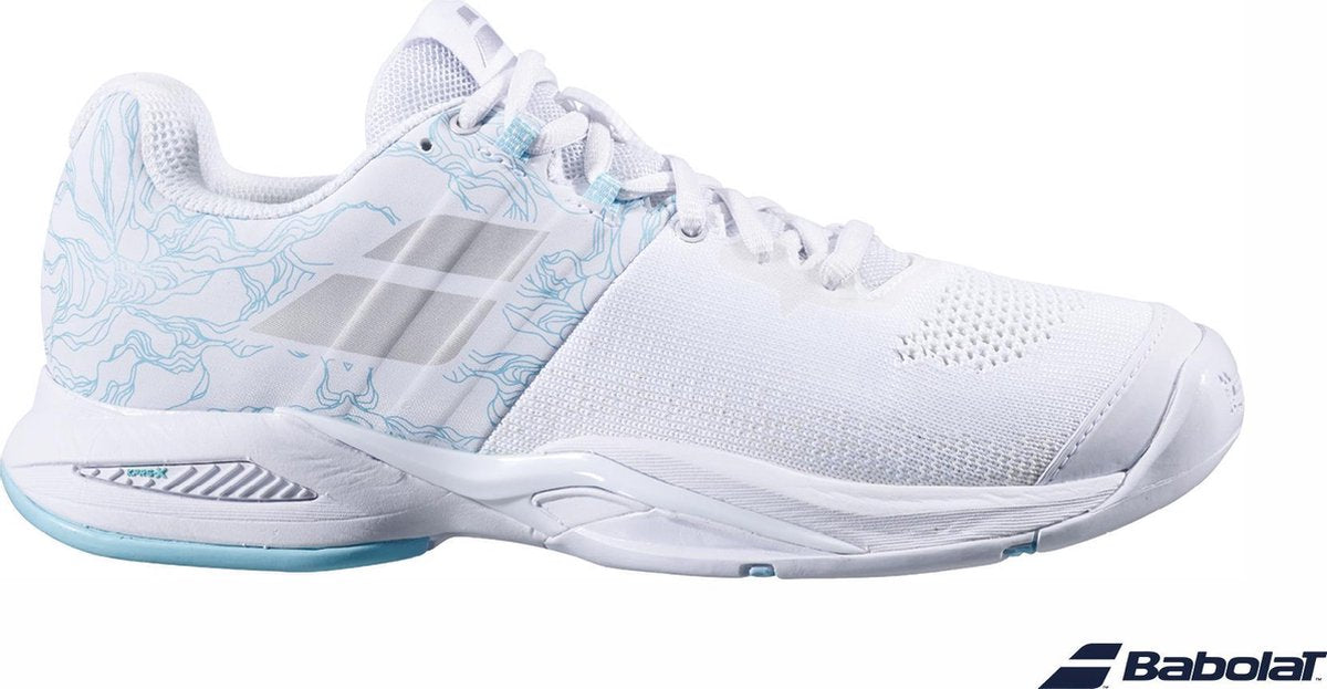 Babolat ProPulse Blast Indoor dames - wit/blauw - maat 41