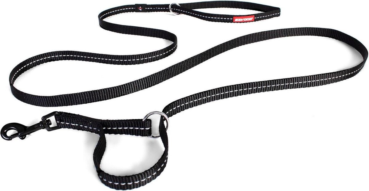EzyDog Vario 4 LITE - Hondenlijn / riem - 12mm breed - Zwart