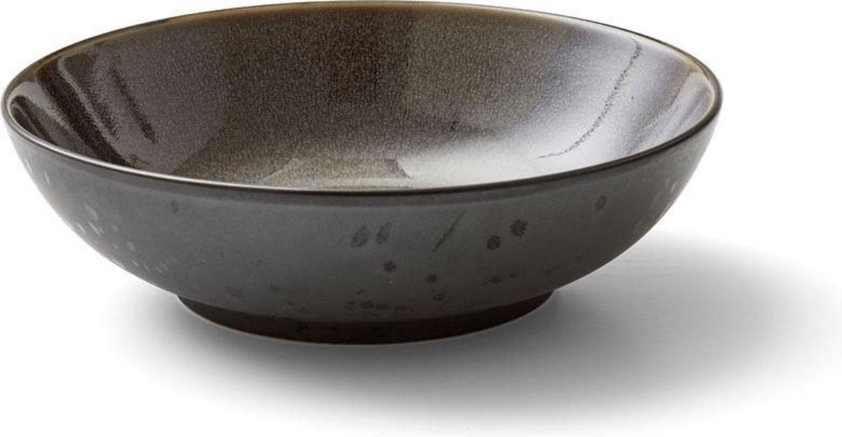 Bitz - Slakom grijs / zwart - Diameter 24 cm - Hoogte 6 cm