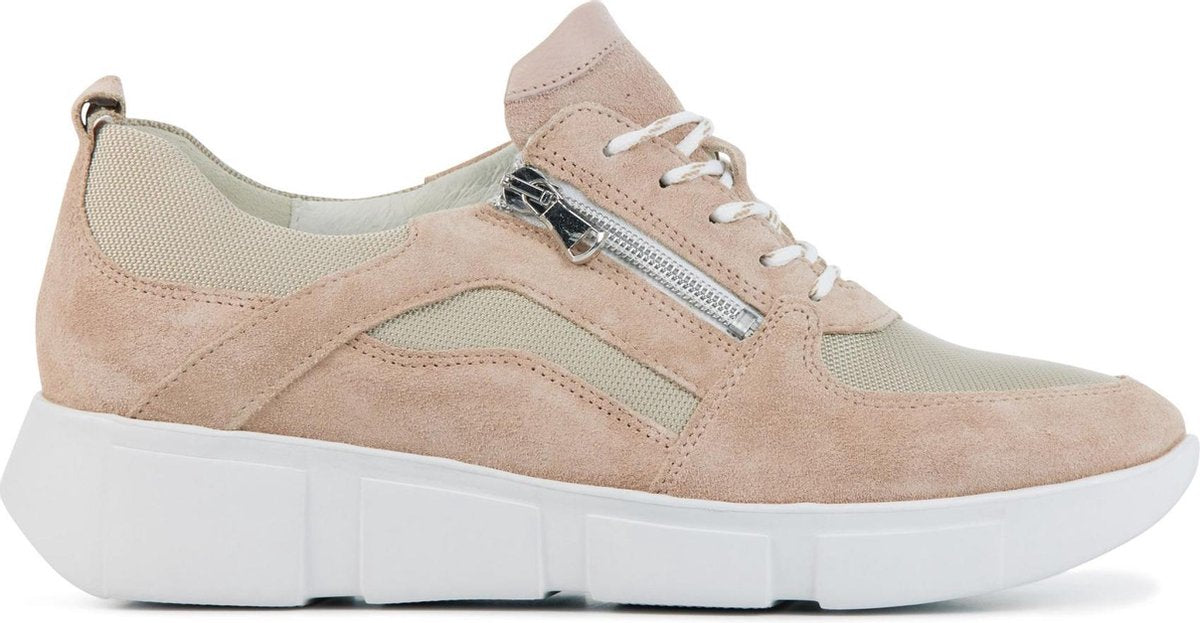 Waldlaufer Vrouwen Suède Lage sneakers / Damesschoenen 735001 - Beige - Maat 38.5