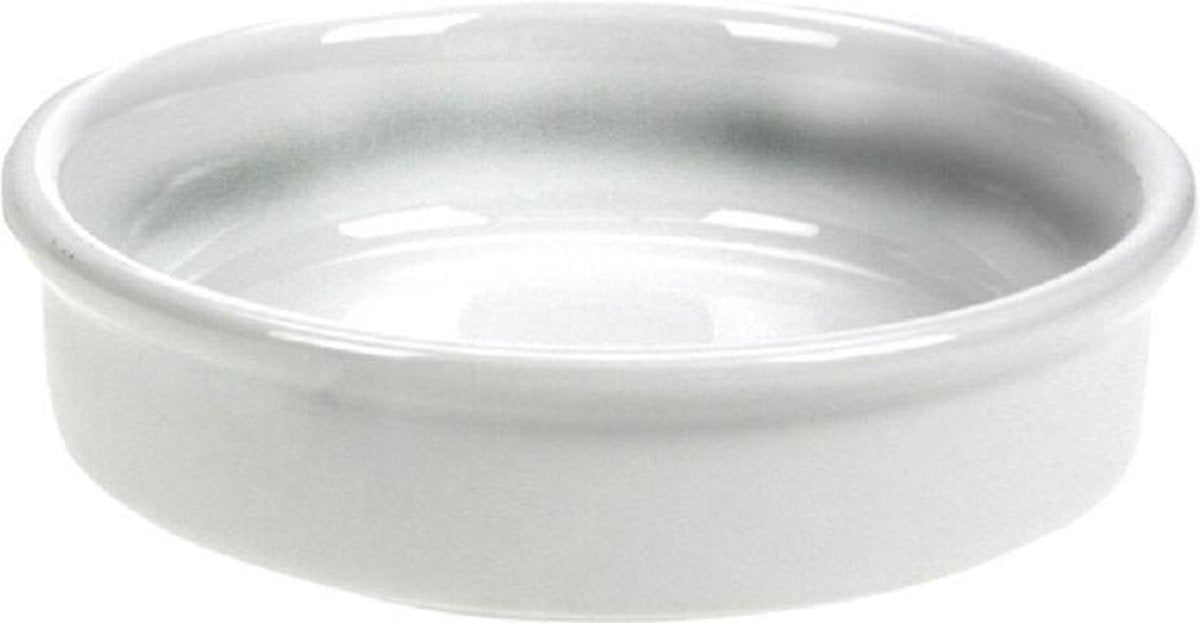 8x Creme brulee schaaltjes porselein wit 12 cm - Hapjes schaaltjes - Tapas schaaltjes