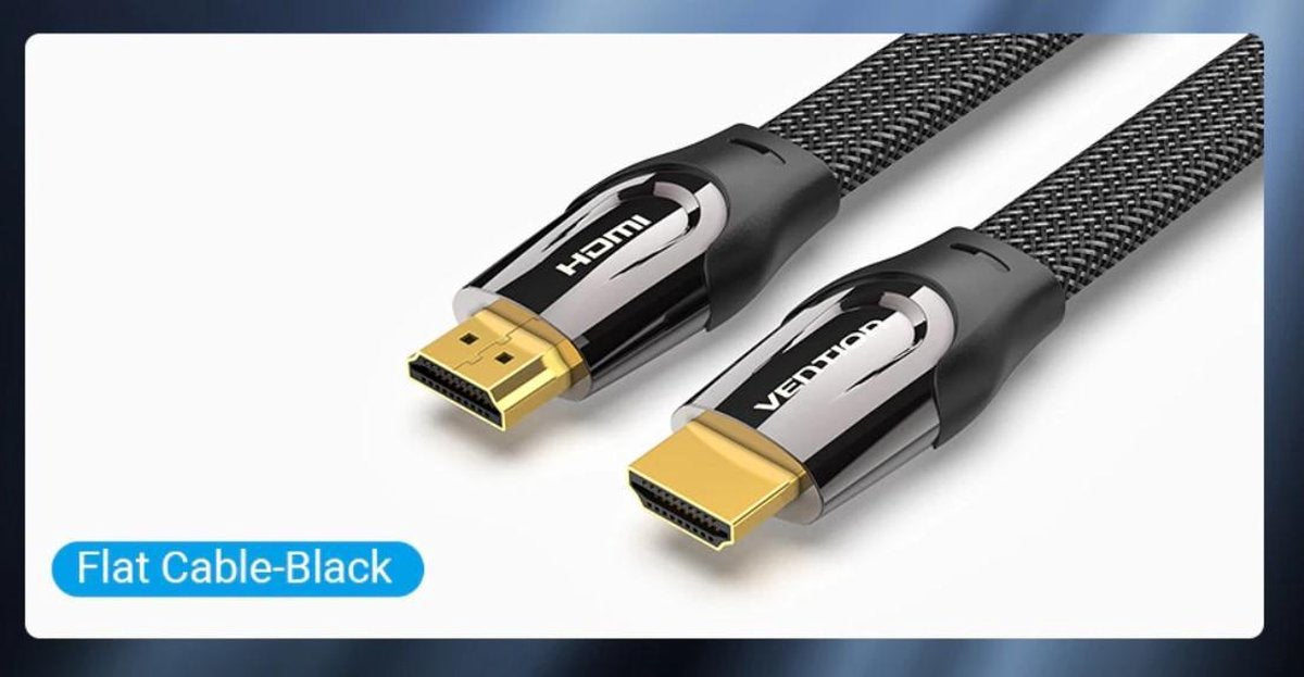 Platte HDMI 2.0 Kabel & Nylon Gevlochten Draad HDMI 2.0 1.5meter ondersteunt tot 4K60Hz Zink Legering