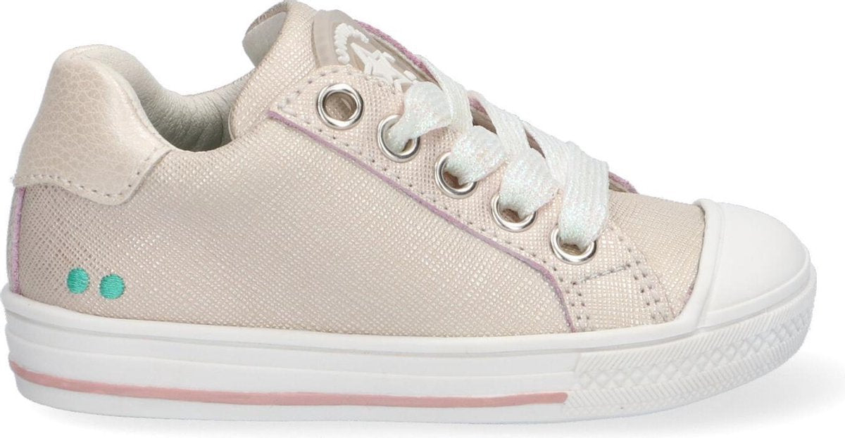 Bunnies JR 221230-596 Meisjes Lage Sneakers - Roze - Leer - Veters