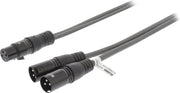 XLR Stereo Cable 2x XLR 3-Pin Male - XLR 3-Pin Female 1.5 m Dark Grey