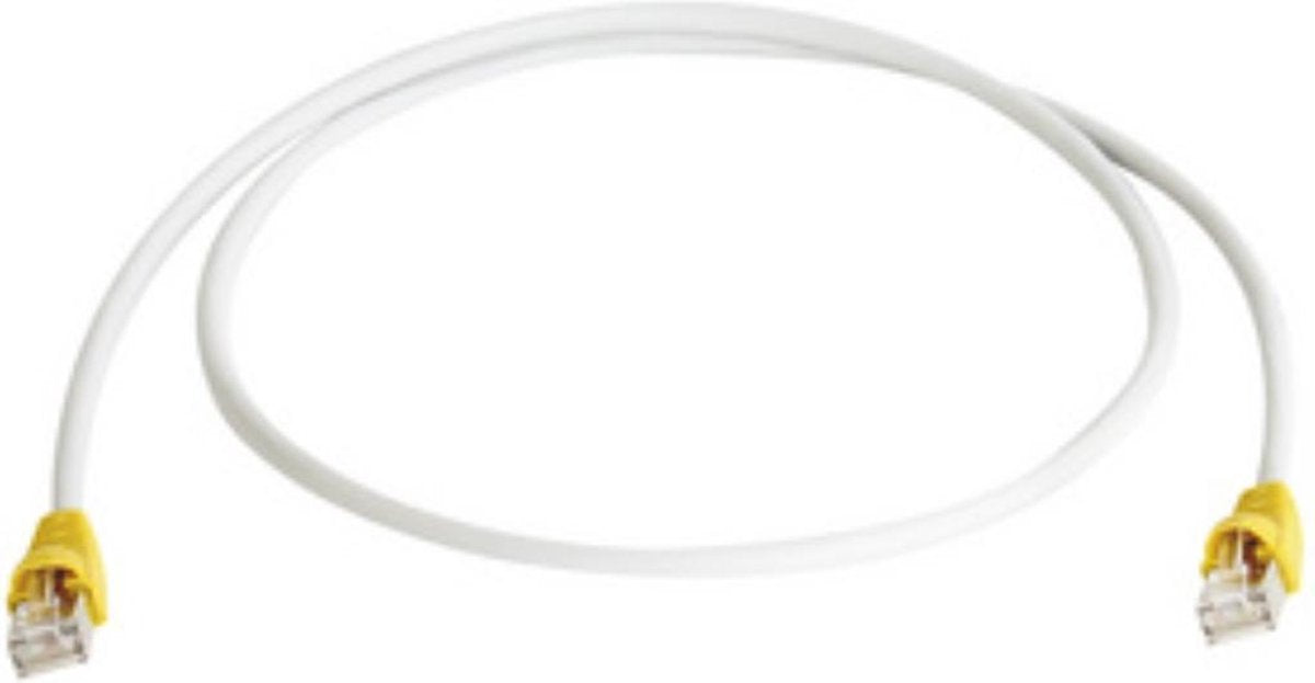 Netwerkkabel RJ45 (cross) CAT 6A S/FTP 0.50 m Grijs Afgeschermd (dubbel)